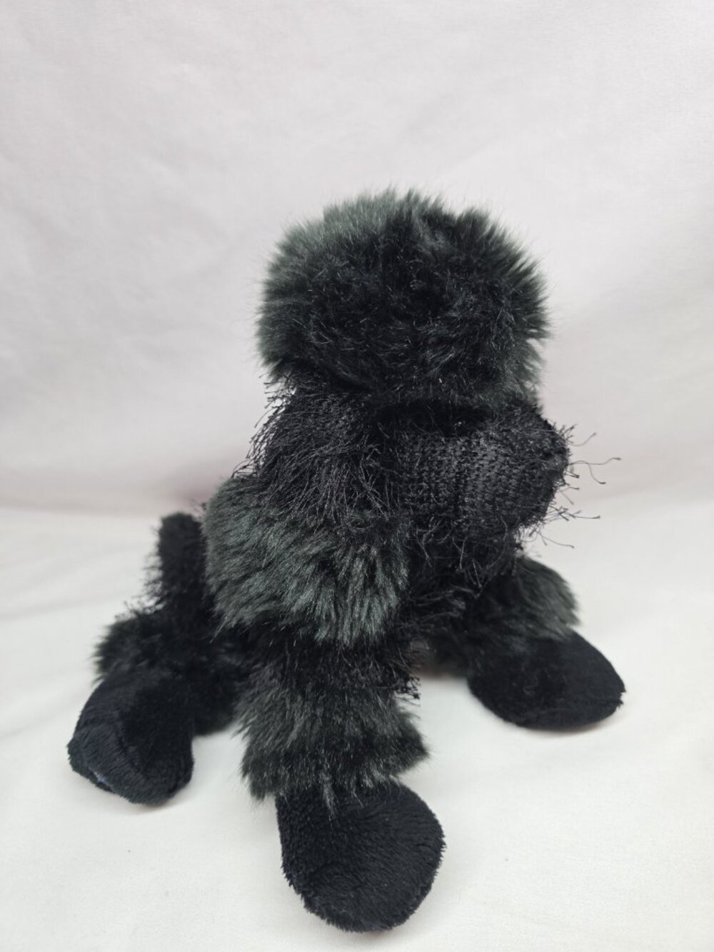 Ganz Webkinz Black Poodle Dog HM191 NO CODE Stuffed Animal Plush